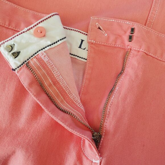 Lands End Skirt Womens Size 18 Pink Denim Straight Pockets Stretch Casual - Picture 7 of 11